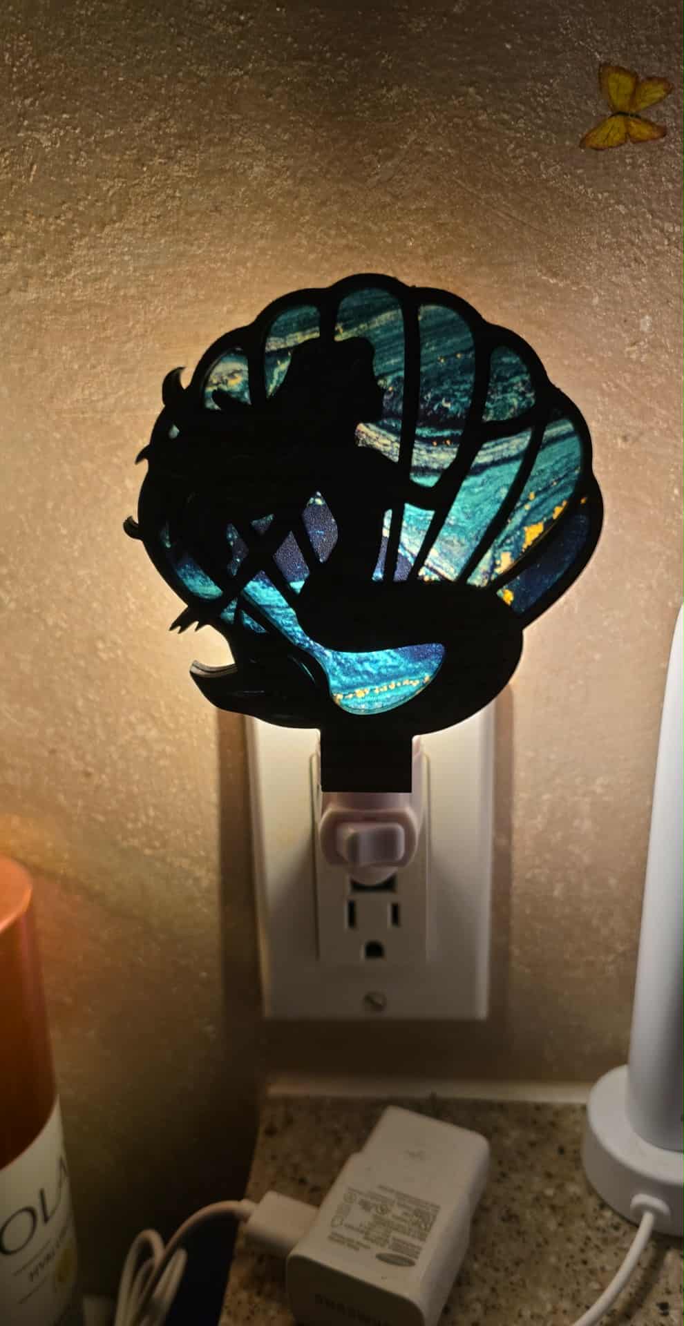Colorful illuminated handmade nightlight