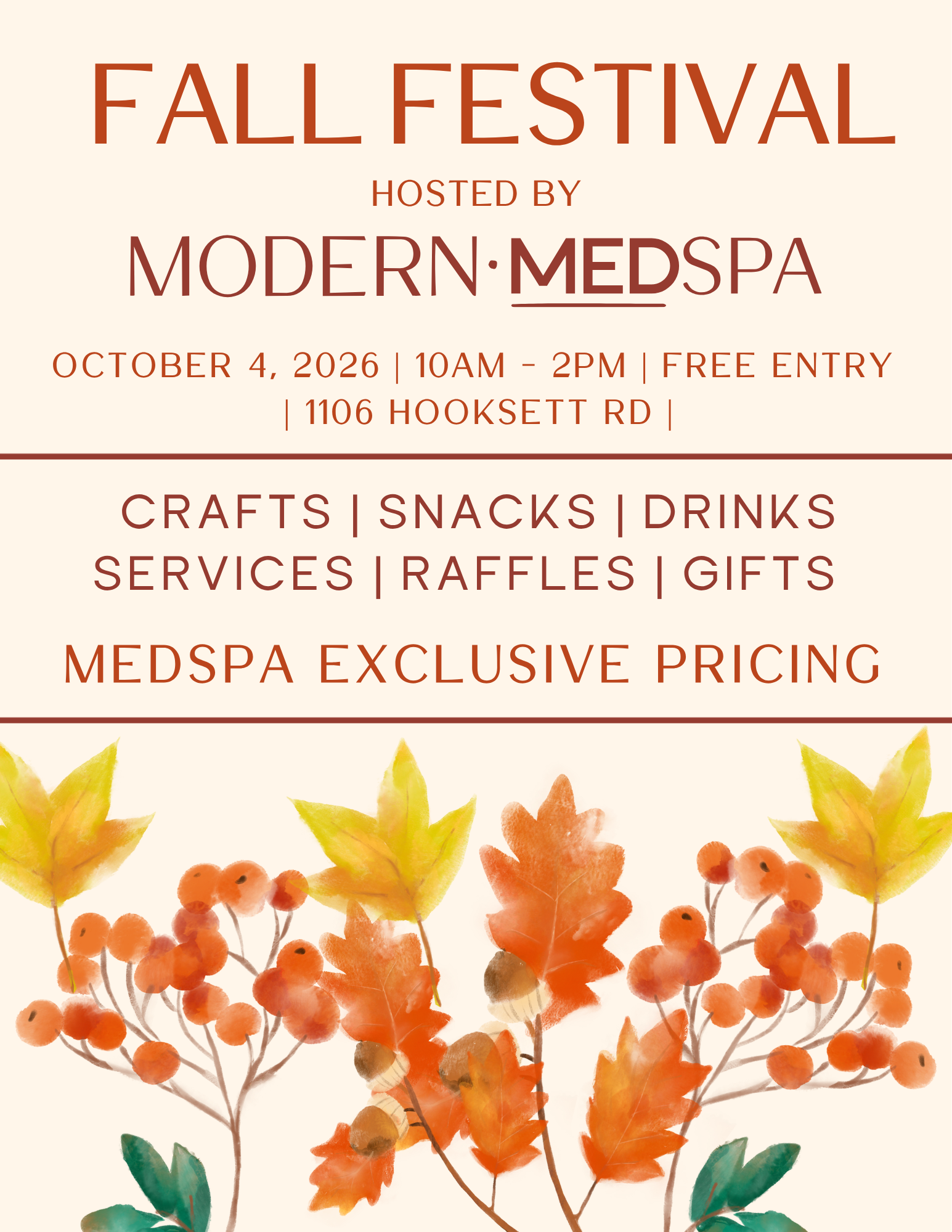 Fall Festival hosted by Modern Medspa on October 4, 2026